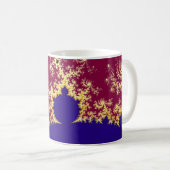 Mug Motif fractal en or bleu rouge mandelbrot (Devant droit)