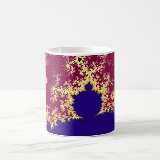Mug Motif fractal en or bleu rouge mandelbrot (Centre)