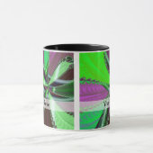 Mug Motif fractal vert et violet (Centre)