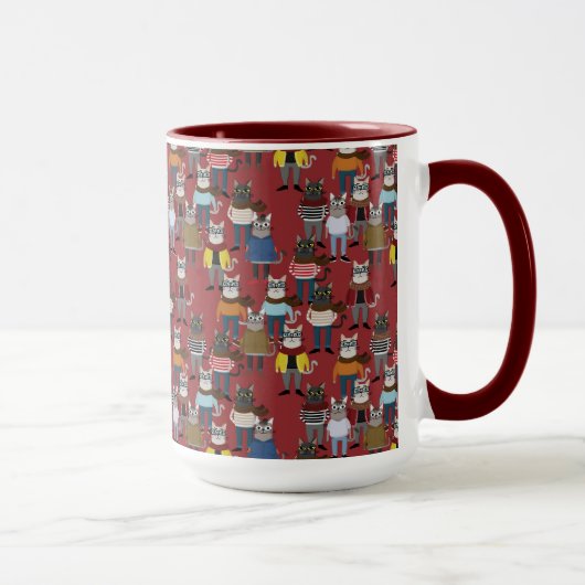 Mug Motif frais de chat de hippie (Droite)