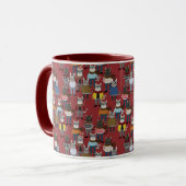 Mug Motif frais de chat de hippie (Devant gauche)