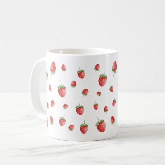 Mug Motif fraise (Devant gauche)