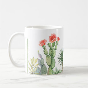 Mug Motif frontalier des cactus en fleurs