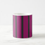 Mug Motif Fuchsia et charbon de bois cinq bandes (Centre)