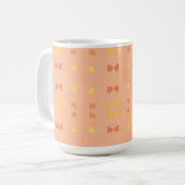 Mug Motif funky pêche jaune (Devant gauche)