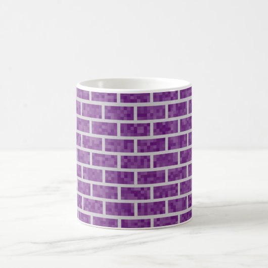 Mug Motif Geeky Purple Graphics 8 Bits Look Bricks (Centre)