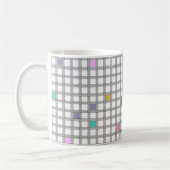Mug Motif géométrique À damiers multicolore (Gauche)