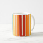 Mug Motif géométrique à rayures arquées de style rétro (Devant droit)