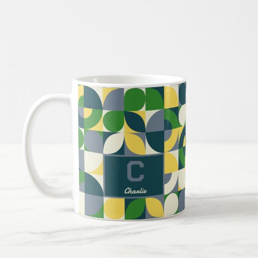 Mug Motif géométrique Abstrait Bauhaus moderne (Gauche)