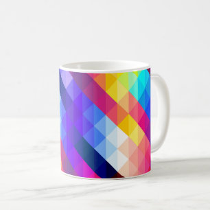 Mug Motif géométrique abstrait de couleur vive