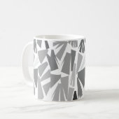 Mug Motif géométrique Abstrait gris moderne (Devant gauche)