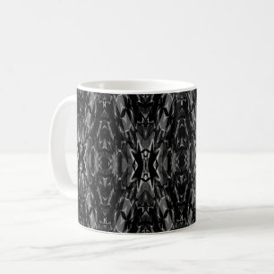 Mug Motif géométrique abstrait gris noir