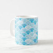 Mug Motif géométrique Abstrait transparent avec eau bl (Devant gauche)