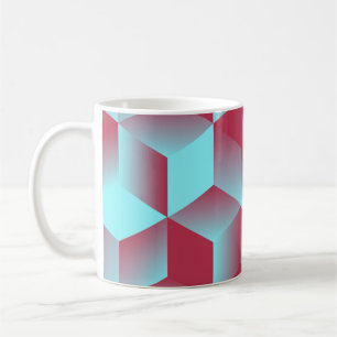 Mug motif géométrique abstrait transparent avec gril