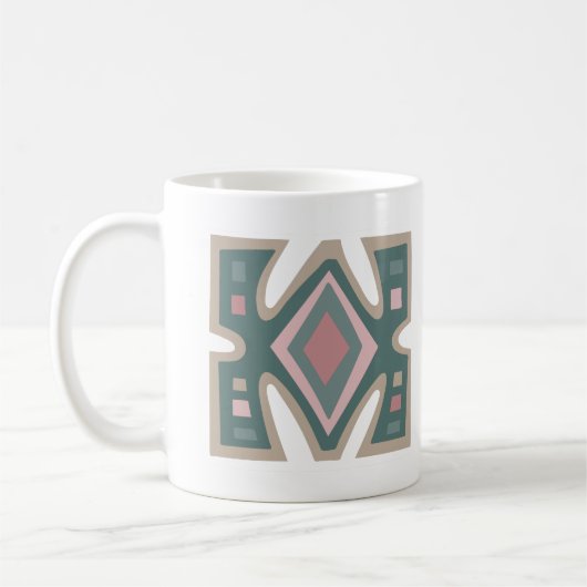 Mug motif géométrique africain Abstrait (Gauche)