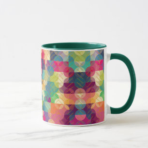 Mug Motif géométrique avec Musique de superposition d'