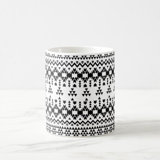 Mug motif géométrique Aztec noir et blanc (Centre)
