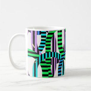 Mug Motif géométrique Bauhaus coloré
