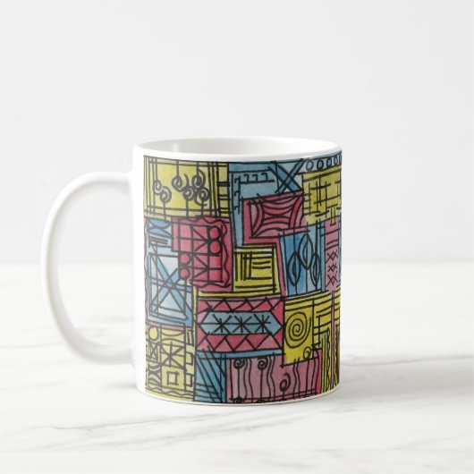 Mug Motif géométrique Bauhaus moderne (Gauche)