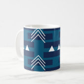 Mug Motif géométrique bleu blanc (Devant gauche)