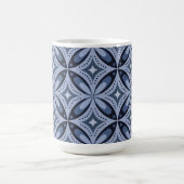 Mug Motif géométrique bleu de style rétro (Centre)