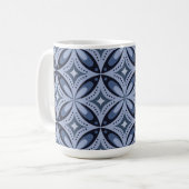Mug Motif géométrique bleu de style rétro (Devant gauche)