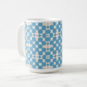 Mug Motif géométrique bleu et blanc Abstrait (Devant gauche)