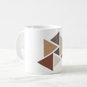 Mug Motif géométrique Brown blanc (Devant gauche)