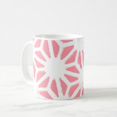 Mug Motif géométrique corail (Devant gauche)
