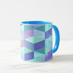 Mug Motif Géométrique Cubes En Triangles