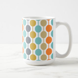 Mug Motif géométrique de cercles rétro modernité du mi