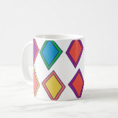 Mug Motif géométrique de diamant coloré (Devant gauche)