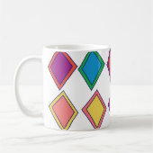 Mug Motif géométrique de diamant coloré (Gauche)