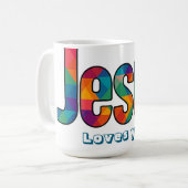 Mug Motif géométrique de Jésus  (Devant gauche)
