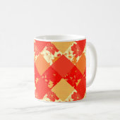 Mug Motif géométrique de patchwork de Noël sans coutur (Devant droit)