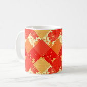 Mug Motif géométrique de patchwork de Noël sans coutur (Devant gauche)