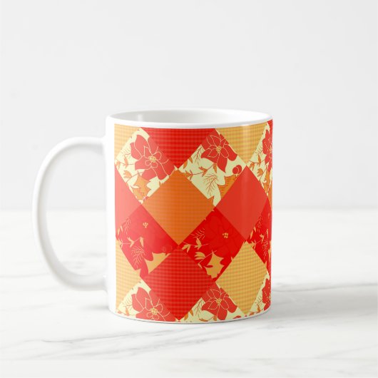 Mug Motif géométrique de patchwork de Noël sans coutur (Gauche)