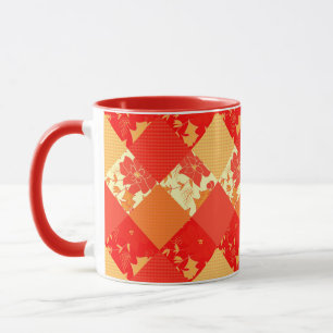 Mug Motif géométrique de patchwork de Noël sans coutur