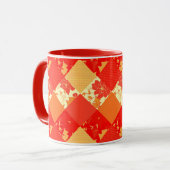 Mug Motif géométrique de patchwork de Noël sans coutur (Devant gauche)