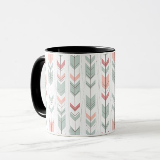Mug motif géométrique de style rétro (Devant gauche)