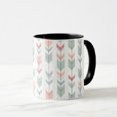 Mug motif géométrique de style rétro (Devant droit)