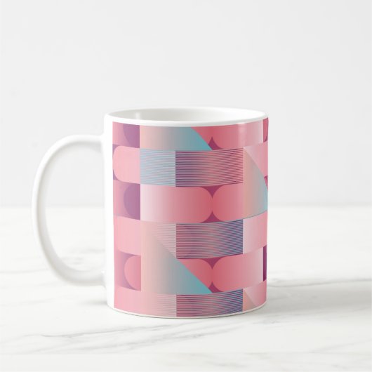 Mug Motif géométrique de surface avec triangles, cercl (Gauche)