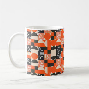 Mug Motif géométrique en blocs de couleurs vives.