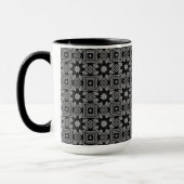Mug Motif géométrique en niveaux de gris (Gauche)