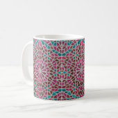 Mug Motif géométrique en rose Brown et bleu (Devant gauche)
