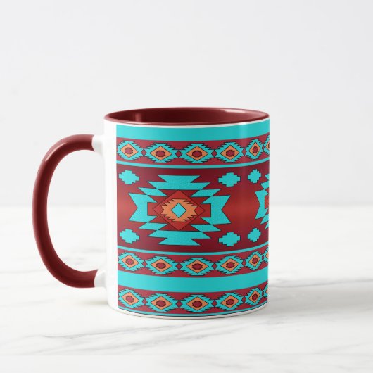 Mug Motif géométrique ethnique. (Gauche)