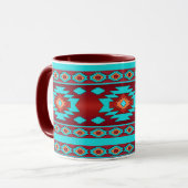 Mug Motif géométrique ethnique. (Devant gauche)