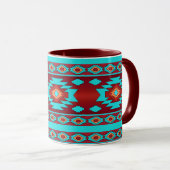 Mug Motif géométrique ethnique. (Devant droit)