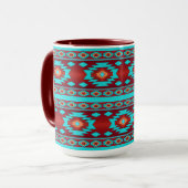 Mug Motif géométrique ethnique. (Devant gauche)
