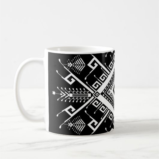 Mug Motif géométrique ethnique Abstrait conception arr (Gauche)